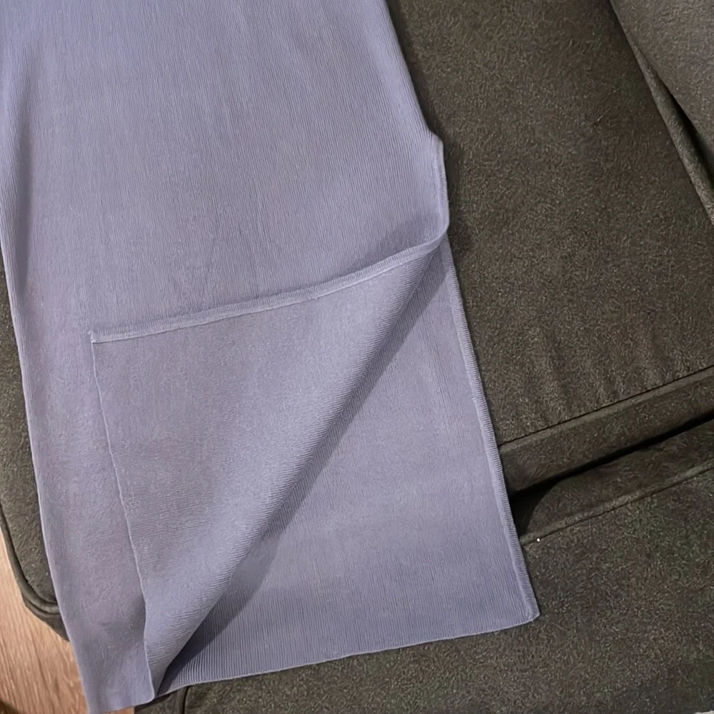 Boutique Blue Knit Slit Dress - Picture 6 of 9